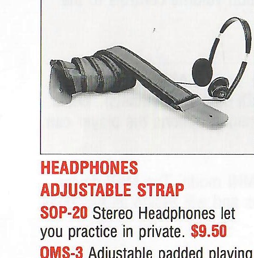 SOP-20 headphones and OMS-3 padded strap.