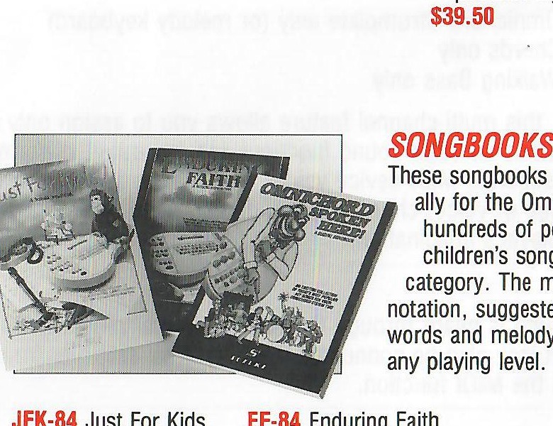 Three period Omnichord songbooks.