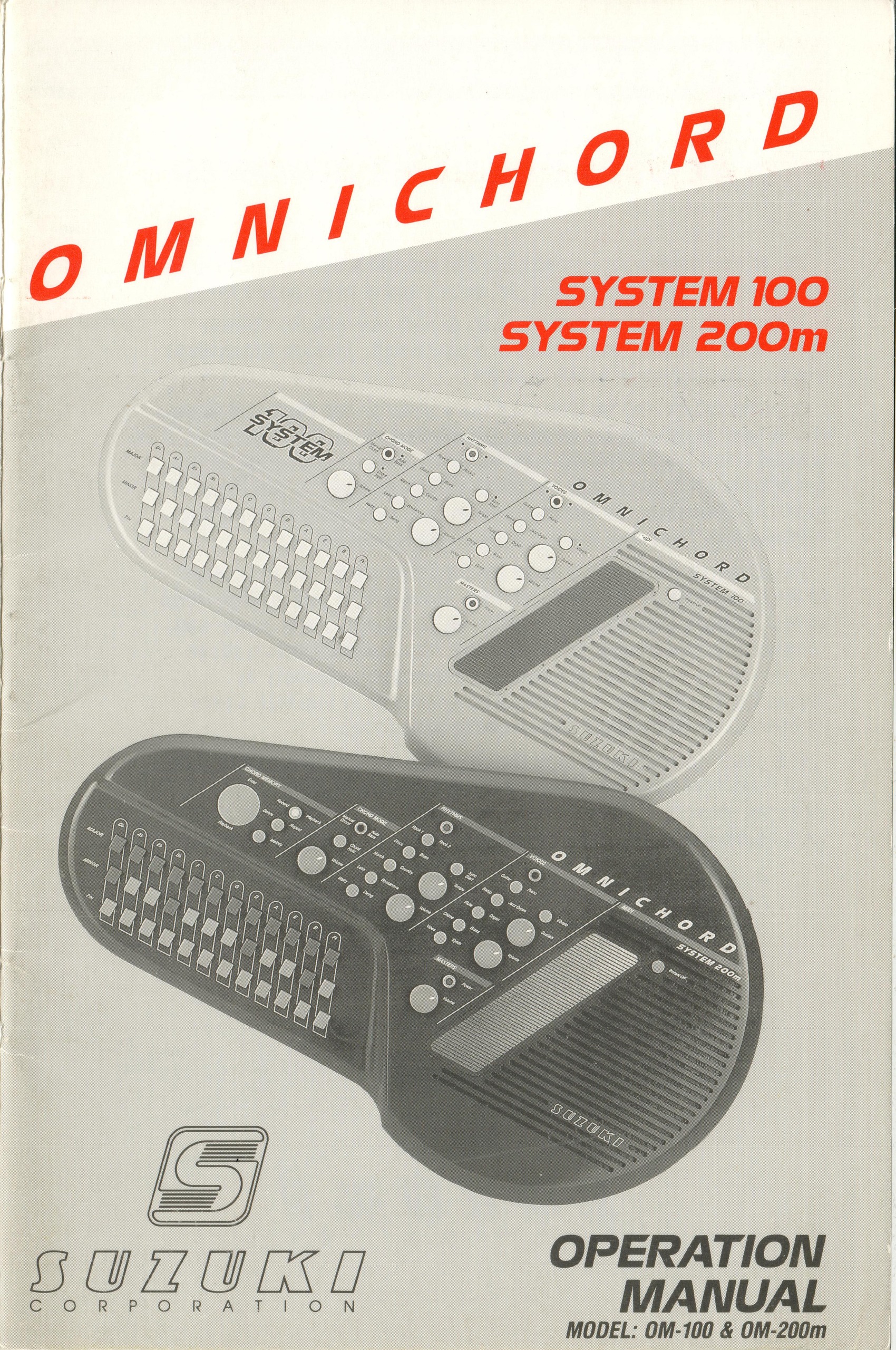 Original System 100 and System 200m operation-manual cover.