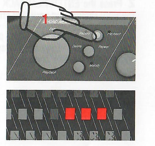 Chord-memory record/playback and three-button memory-clear controls.