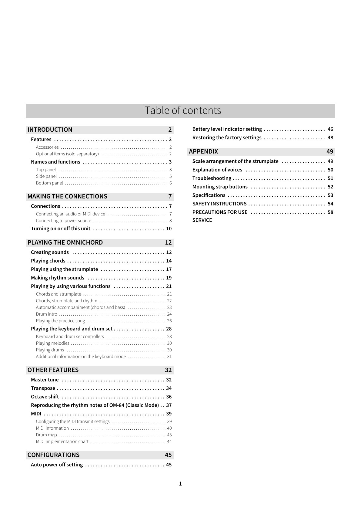 Suzuki OM-108 Owner's Manual, page 2 of 60