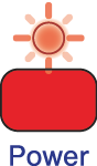 Power indicator flashing red