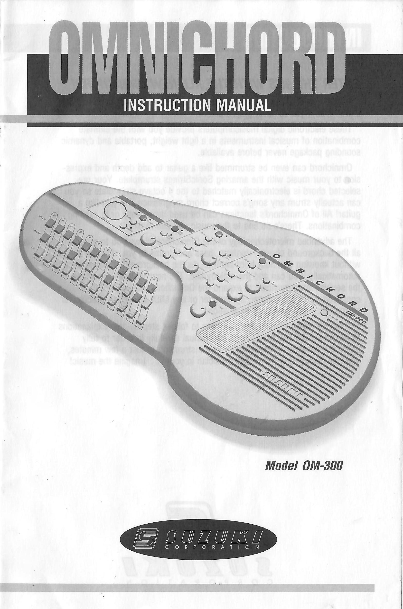 Original OM-300 operation-manual cover.