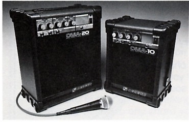OMA-10 and OMA-20 amplifier/speaker systems with OMM-2 microphone.