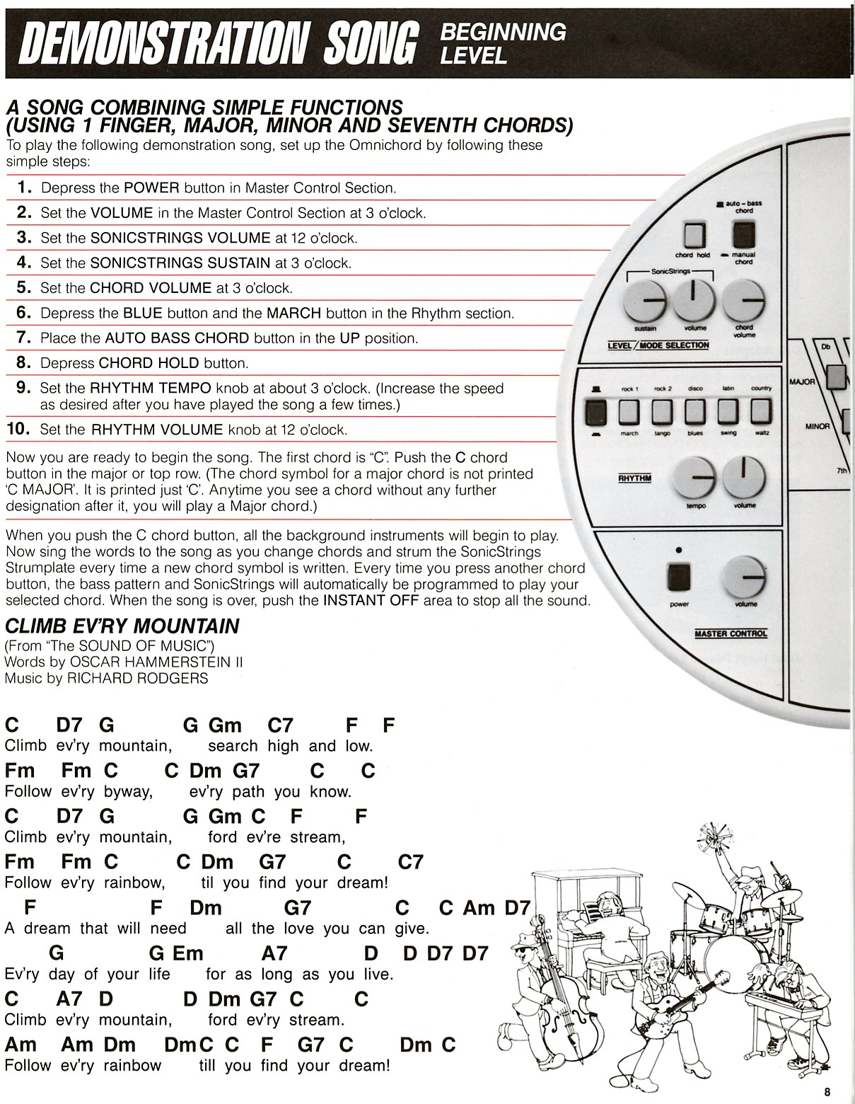 Facsimile of original OM-36 manual page 8.