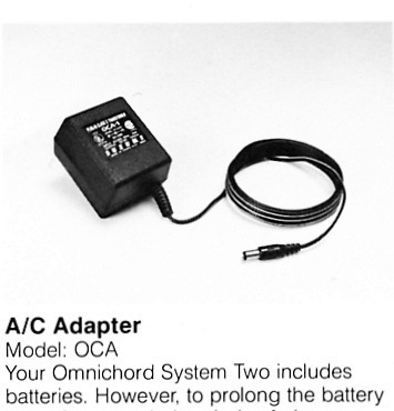 Original OCA A/C adapter.