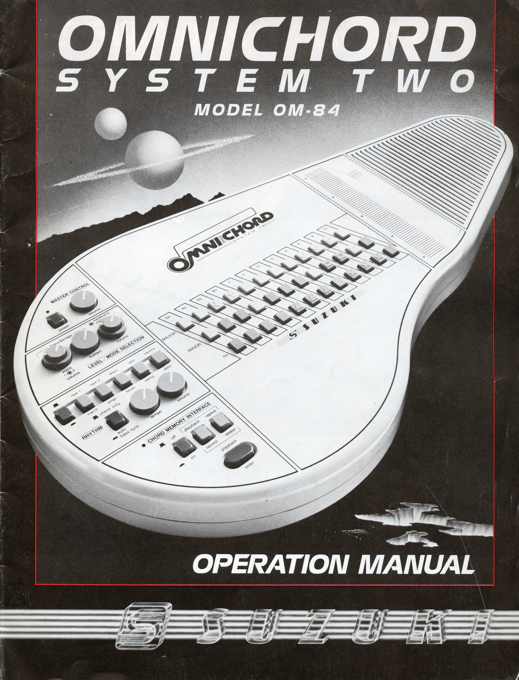 Original Omnichord System Two OM-84 operation-manual cover.
