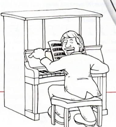 Original illustration of melody play with chord-memory accompaniment.