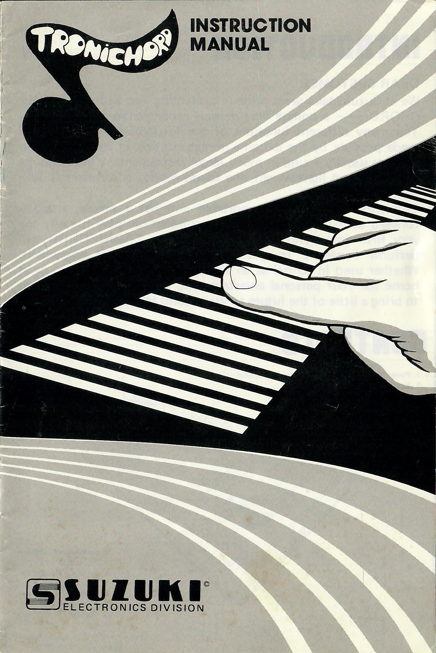 Original Tronichord manual front cover