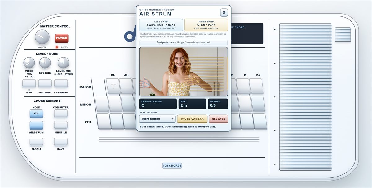 Aisling demonstrating AIRSTRUM hand tracking for OH-84
