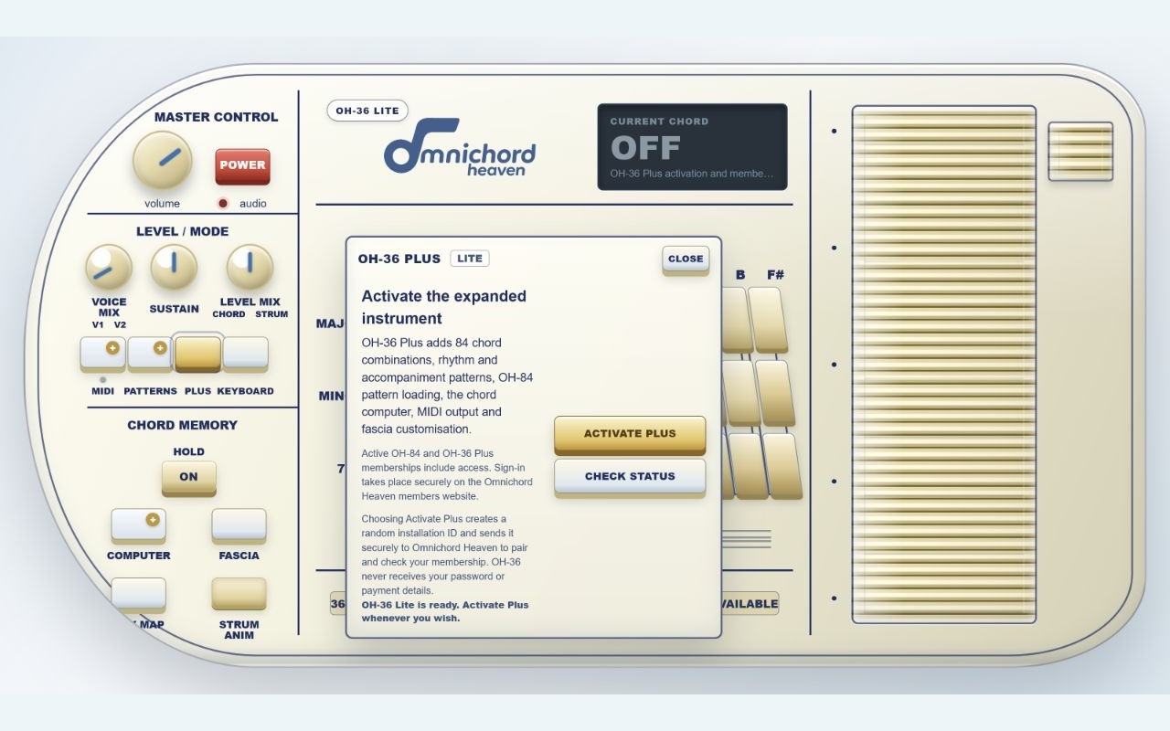 OH-36 Plus activation panel