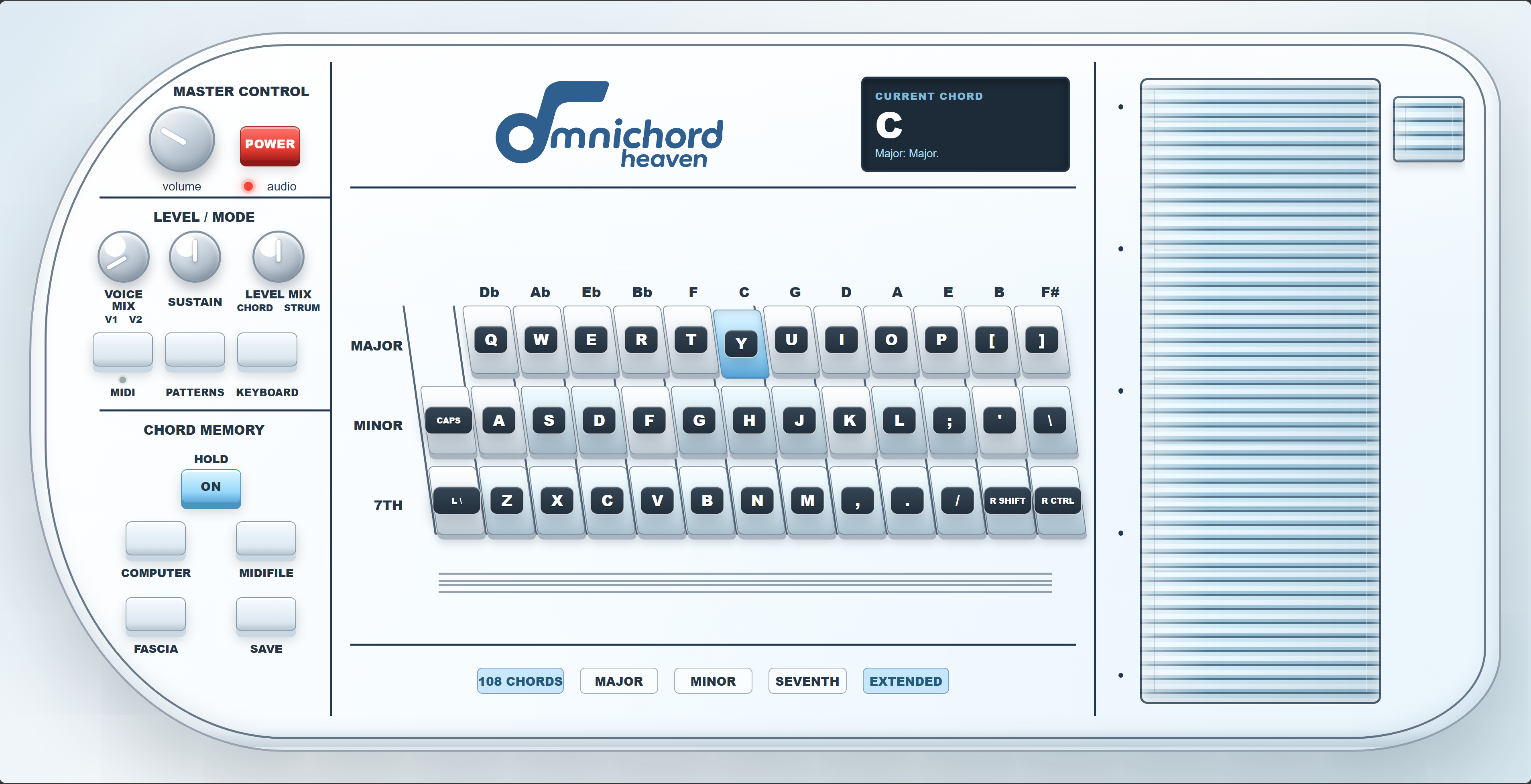 OH-84 computer Key Map overlay